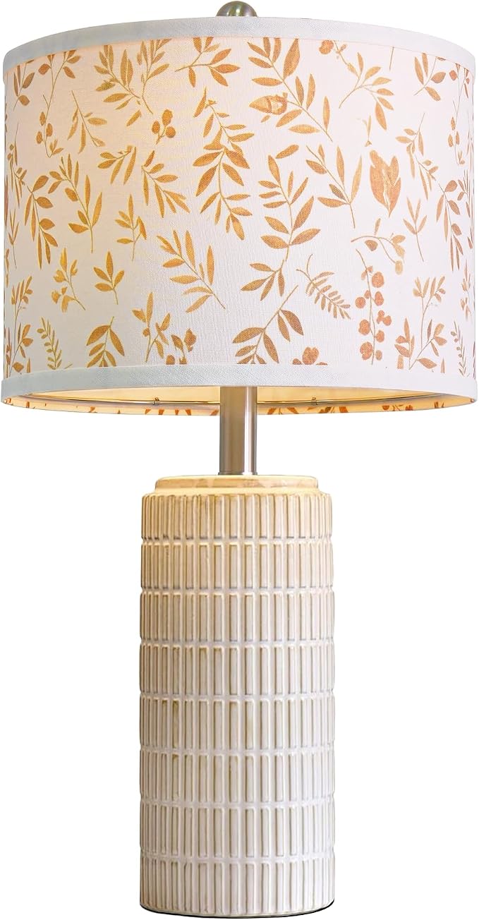 PoKat 23'' Dried Flowers Table Lamp for Bedroom Nightstands, Birthday Gifts for Women Mom, House Warming Gifts New Home Decor, Ceramic Lamp for Living Room Nursery, Modern Bedroom Lamp for Dresser - Image 9