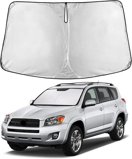 EcoNour Windshield Sunshade Compatible for Toyota RAV4 2006-2010 2011 2012, Sun Visor for Front Windshield & Window Sun Shade Cover, UV Heat Blocker & Protector, Car Accessories by EcoNour