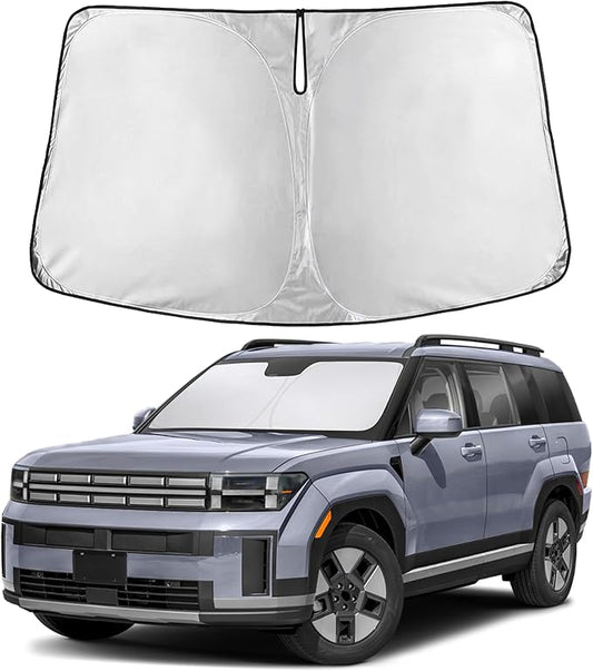 EcoNour Windshield Sunshade Compatible for Hyundai Santafe 2024 2025 2026, Sun Visor for Front Windshield & Window Sun Shade Cover, UV Heat Blocker & Protector, Car Accessories by EcoNour