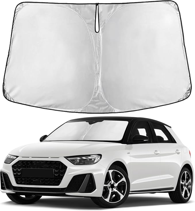 EcoNour Windshield Sunshade Compatible for Audi A1 2018-2024 2025 2026, Sun Visor for Front Windshield & Window Sun Shade Cover, UV Heat Blocker & Protector, Car Accessories by EcoNour