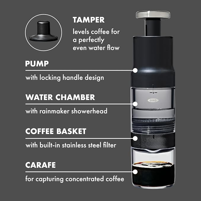 OXO Brew Portable Rapid Coffee Brewer | Reusable Filter, Small, Quick Brew in 5 Minutes or Less, Easy-Clean Carafe, Hot or Cold - Image 8