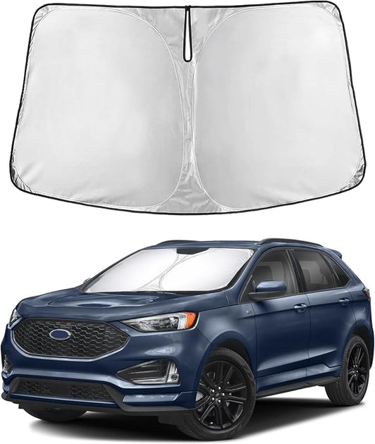 EcoNour Windshield Sunshade Compatible for Ford Edge 2015-2022 2023 2024, Sun Visor for Front Windshield & Window Sun Shade Cover, UV Heat Blocker & Protector, Car Accessories by EcoNour