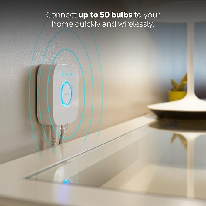 Philips Hue Bridge, Unlock the Full Potential of Hue Bridge System, Multi-Room and Out-of-Home Control, Create Automations and Zones, Smart Lighting Hub, Works with Voice and Matter-Compatible - Image 4