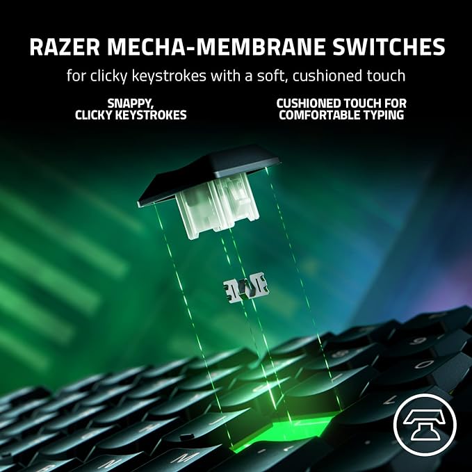 Razer Ornata V3 Gaming Keyboard, Low-Profile Keys, Black | Mecha-Membrane Switches, UV-Coated Keycaps, Backlit Media Keys, 10-Zone RGB Lighting, Snap Tap, Magnetic Wrist Wrest - Image 3