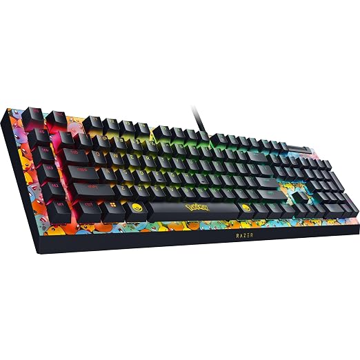 Razer BlackWidow V4 X Mechanical Gaming Keyboard, Pokémon Edition | Green Switches Tactile & Clicky, 6 Macro Keys, Chroma RGB, Doubleshot ABS Keycaps, Sound Dampening & Stabilizers - Image 8
