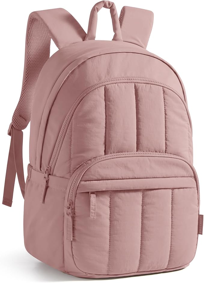 BAGSMART College Laptop Backpack,Cute Travel Backpack for Women,Quilted Computer Bookbag by BAGSMART