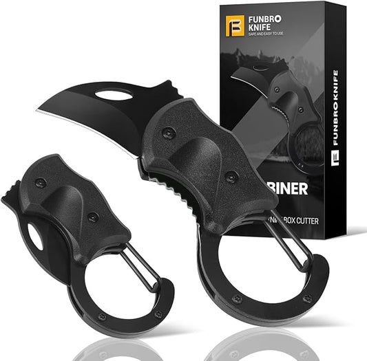 FUNBRO Small Pocket Knife Gift for Men | Keychain Box Cutter with 1.34inch Blade, Mini Folding Knives EDC Gadgets, Stocking Stuffers Gift for Adults Men Him by FUNBRO