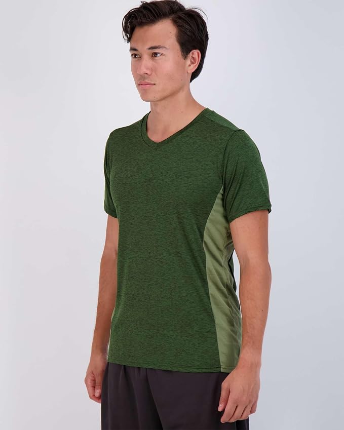 5 Pack Men's Dry Fit V Neck Gym Workout T Shirts Athletic Moisture Wicking | Cooling, Quick Dry, Breathable, Short Sleeve, Exercise, Cycling, Sports, Outdoor, Fitness, Golf, Crossfit, Hiking, Tennis - Image 2