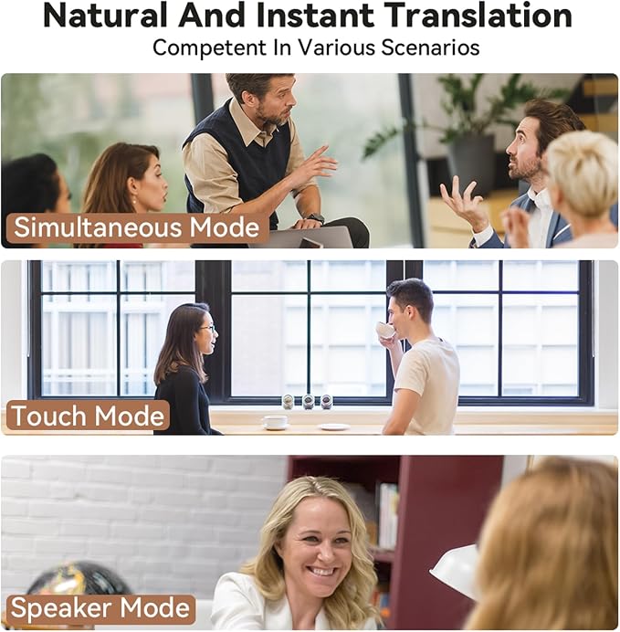 Instant Voice Translator Ear Buds, 3-in-1 Traductor de Voz with Real-Time Translation for 138 Languages, Bluetooth Translation Earbuds, 8 Offline Language Packs,Ideal Accessories for Travel, Business - Image 4