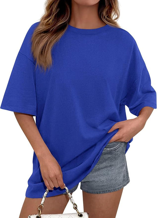 PRETTYGARDEN Womens 2026 Spring Going Out Tops Casual Short Sleeve Crewneck Loose Fit Basic Oversized T Shirts Summer Outfits by PRETTYGARDEN