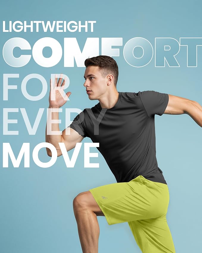 Quick Dry Knit Men's Athletic Shorts Loose-Fit Running Workout Gym Shorts - Image 7