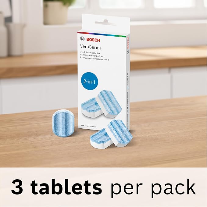 Bosch Descaling Tablets for VeroCafe Coffee and Espresso Machines | Remove Limescale, Corrosion Buildup - Maintenance Accessory for VeroCafe, 3 Tabs - TCZ8002US - Image 7