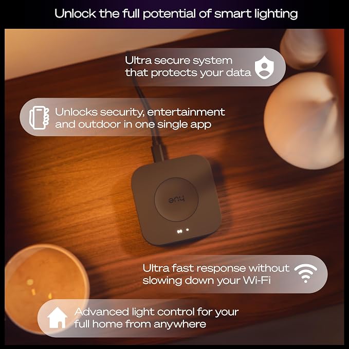 Philips Hue Bridge Pro, Smart Lighting Hub, Wireless, Advanced Encryption, Supports 150+ Lights & 50+ Accessories, Hue Bridge System Works with Apple Home, Alexa, Google, Samsung SmartThings - Image 2