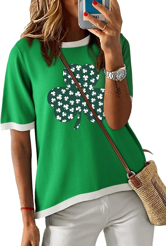 Dokotoo Womens Tops 2026 Casual Summer Crewneck Short Sleeve Striped Color Block Knit High Low Trendy Pullover Sweaters by Dokotoo