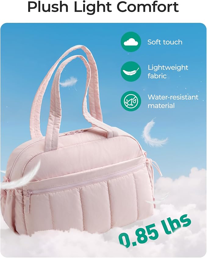 BAGSMART Duffle Bag for Travel, Gym Bag for Women, Weekender Carry on Bag | PVC Wet Pocket, Airline Approved Personal Carry-on Size, Fits Under-seat, One Bag for Gym, Travel, Hospital, Overnight - Image 4