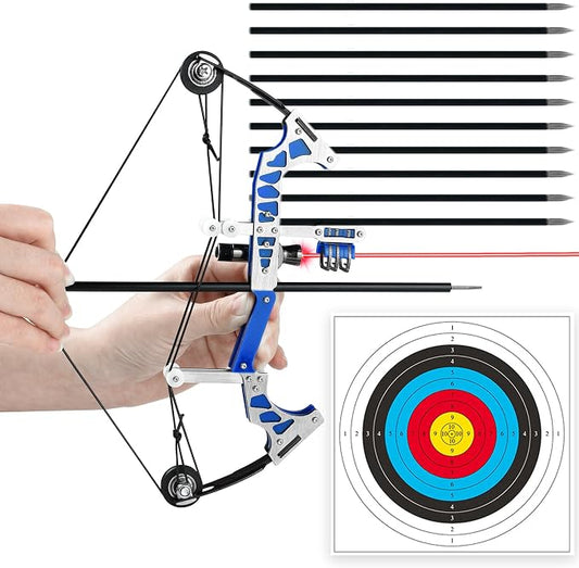 Archery Bow Set Left and Right Hand Compound Bow Hunting Bow Metal Material Catapult RH/LH for Practice Archery by TIETHEKNOT