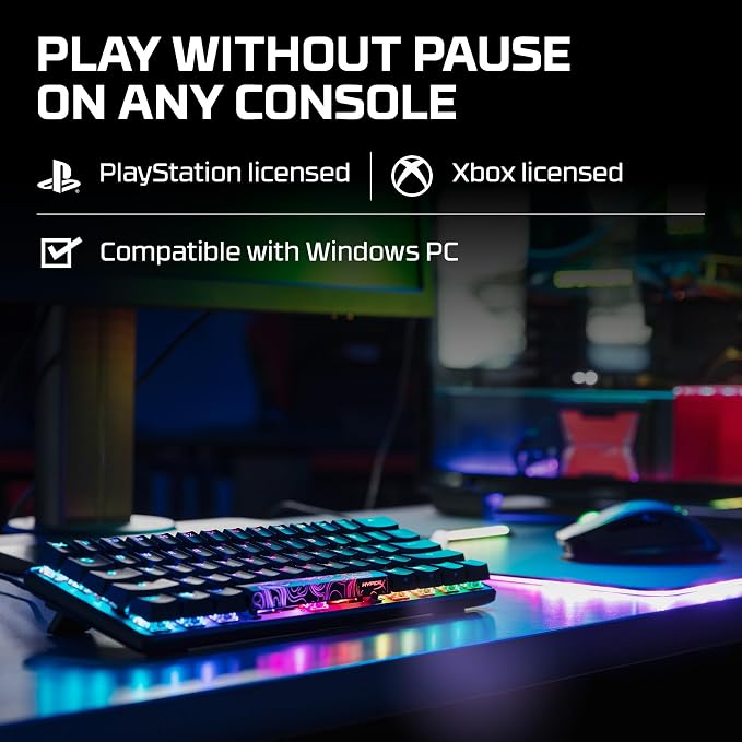 HyperX Alloy Origins 60 - Mechanical Gaming Keyboard - Ultra Compact 60% Form Factor - Tactile Aqua Switch - Double Shot PBT Keycaps - RGB LED Backlit - NGENUITY Software Compatible,Black - Image 7