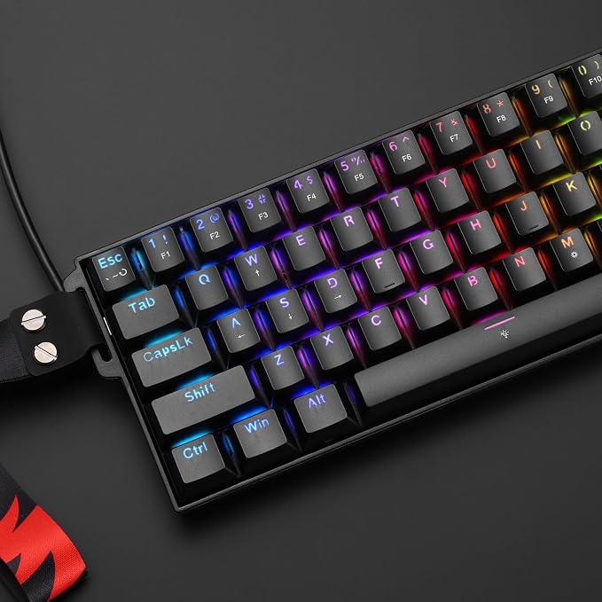 Redragon K617 HE Wired Hall-Effect Rapid Trigger Magnetic Gaming Keyboard | 8K Polling Adjustable Actuation, 61 Keys Design for More Room to Aim, Swap-Ready Socket for Mod, RGB Pro Software Supported - Image 8
