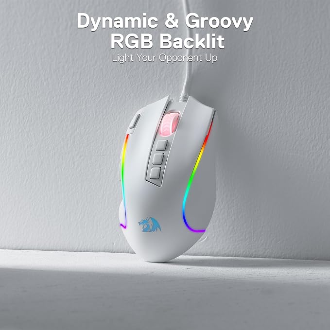 Redragon M612 Wired RGB Optical Gaming Mouse 8000 DPI Remapping Keys | Cable-Free 0 Delay, Redefine Keybinding Macro, Vibing Backlight, Ergonomic Grip Body Comfort - Image 6
