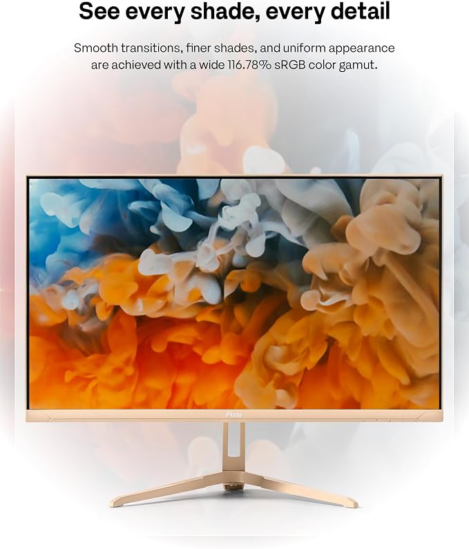 Pixio PX249 Wave Beige 24 inch 240Hz Refresh Rate FHD 1080p Resolution Fast IPS Panel 1ms GTG Response Time Built-in Speakers Gaming Monitor with Adaptive Sync - Image 6