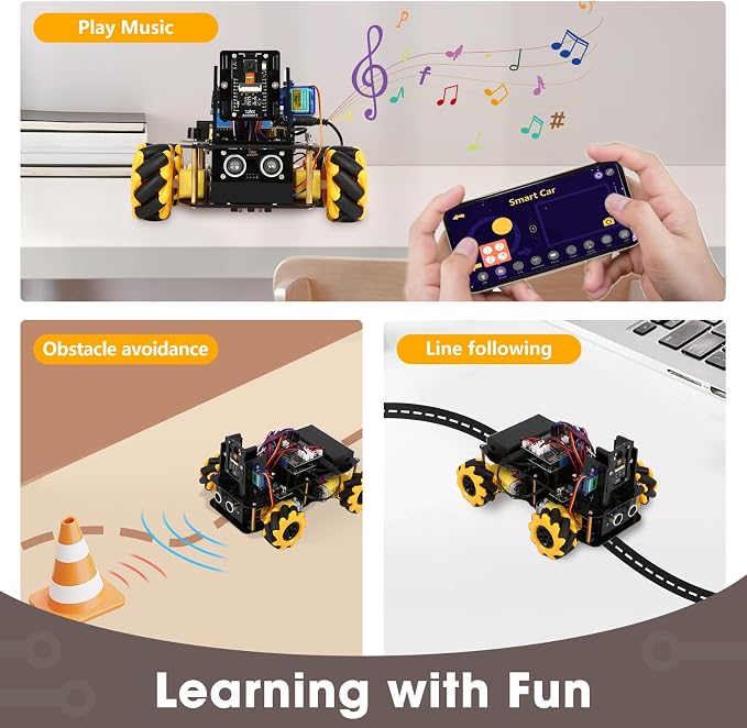 Robotics Kit for Kids Ages 8–12 12-16, ACEBOTT Smart Robot Car Kit with 3MP Camera, STEM Toys for Boys Compatible with Arduino & Scratch,App & Remote Control,STEM Gift for Boys, Girls,Teens and Adults - Image 6
