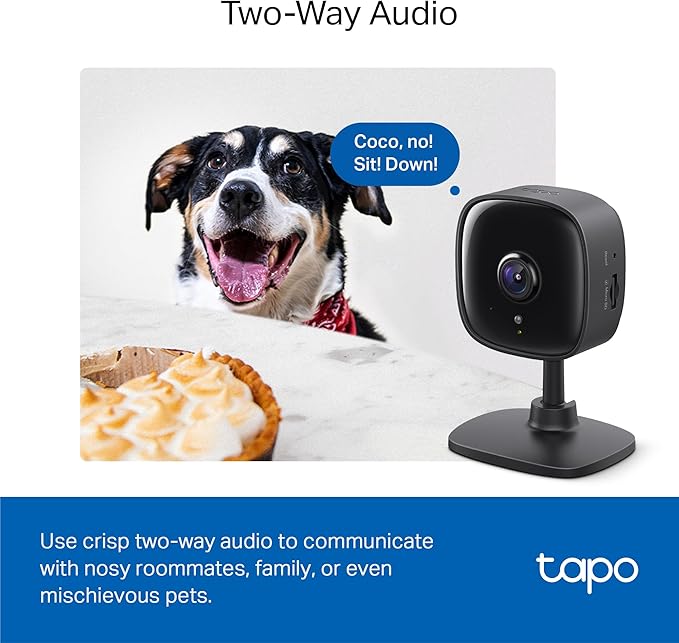 Tapo 1080P Indoor Wired Security Camera - Works as a Baby Monitor & Pet Camera, Motion Detection, 2-Way Audio, Siren, Night Vision, Subscription-Free Local Storage or Optional Cloud, C101(4-Pack) - Image 7