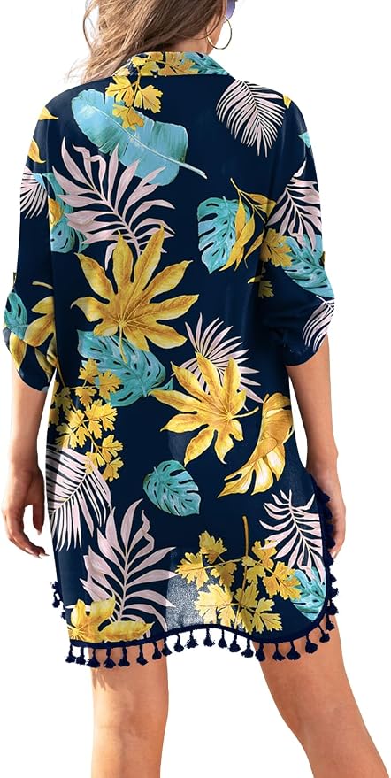 Yincro Women Swimsuit Cover Up Shirt 2026 Tassel Beach Bathing Suit for Swimwear Bikini Dress - Image 3