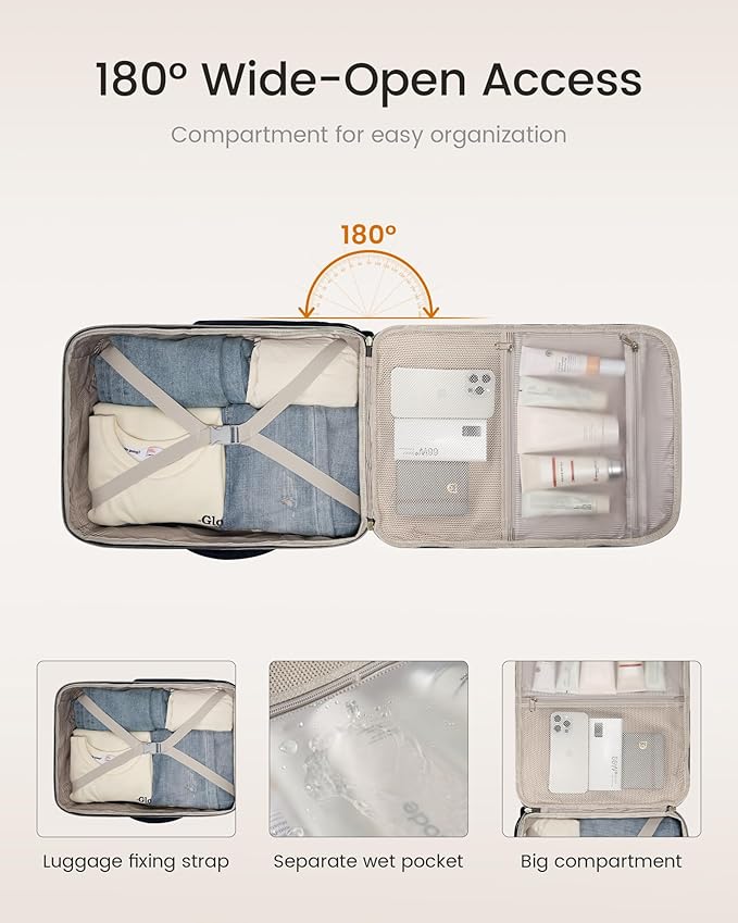 LOVEVOOK Travel Backpack for Women & Men, Airline Approved Carry On Luggage with 3 Packing Cubes, TSA Overnight Bags, Waterproof Personal Item Bag, Weekender Essentials Backpacks fits 17" Laptop - Image 5