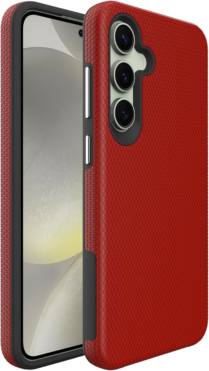 Miimall Slim Case for Galaxy S24 FE Case Rugged, [Dual Layer Protection] [Military Shockproof Drop Proof] [Anti-Slip] [Anti-Scratch] Tough Full Body Heavy Duty Cover for Samsung S24 FE, Red - Image 8