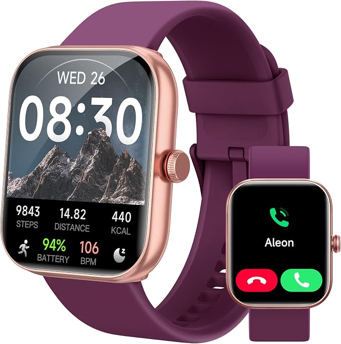 Smart Watch for Women Men, Smartwatch for iPhone & Android Bluetooth (Answer/Call) Built-in Alexa, 1.91" HD Fitness Tracker with 105+ Sport Modes, IP68 Waterproof, Sleep/Heart Rate/SpO2/Stress Monitor by Yoeve---accessyourworld