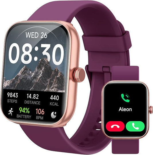 Smart Watch for Women Men, Smartwatch for iPhone & Android Bluetooth (Answer/Call) Built-in Alexa, 1.91" HD Fitness Tracker with 105+ Sport Modes, IP68 Waterproof, Sleep/Heart Rate/SpO2/Stress Monitor by Yoeve---accessyourworld