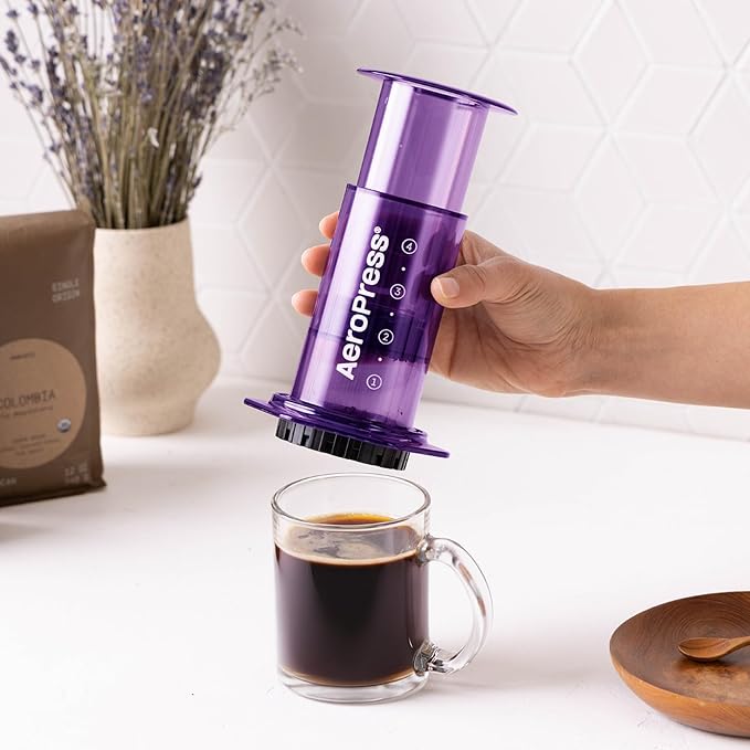 AeroPress Clear Purple Coffee Press, French Press, Pour-Over & Espresso Style - Image 5