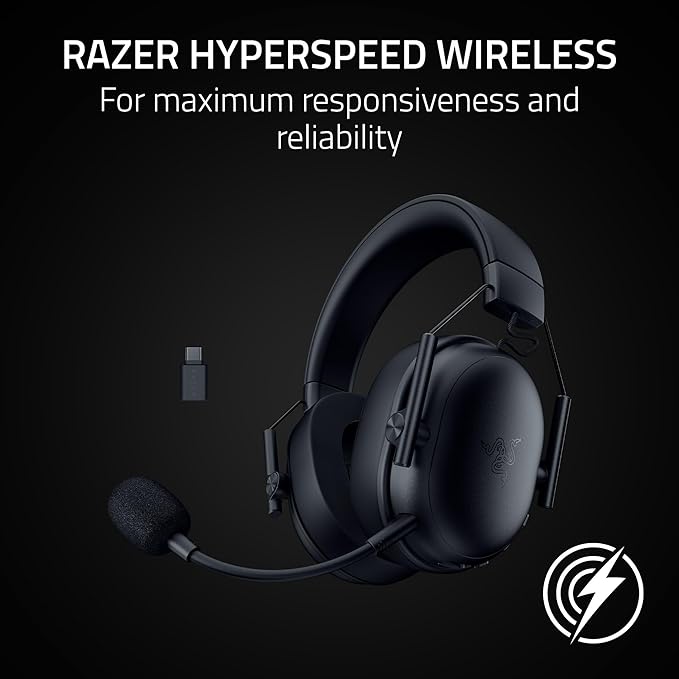 Razer BlackShark V3 X HyperSpeed Wireless PC Gaming Headset, Black | 50mm Drivers, Cardioid Mic, 2.4 GHz, Bluetooth, USB, Works with Mac, PS5, Nintendo Switch, Smartphone, 70 Hr Battery - Image 5