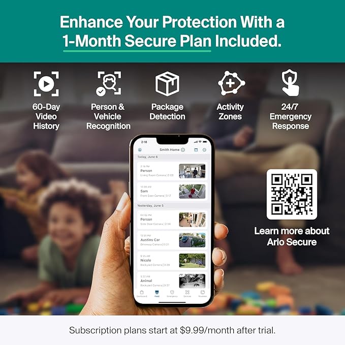 Security Cameras Wireless Outdoor - Arlo Essential Battery 2K (3rd Gen, Latest Version), Color Night Vision, Two-Way Audio, Home Security, Person/Package/Vehicle/Animal Detection, White - 2-Pack - Image 5