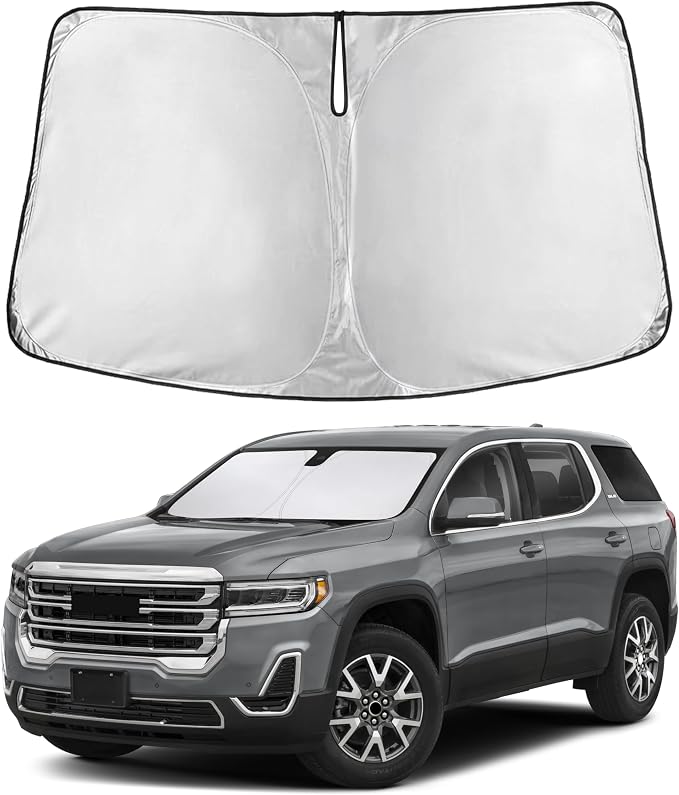 EcoNour Windshield Sunshade Compatible for GMC Acadia 2017-2021 2022 2023, Sun Visor for Front Windshield & Window Sun Shade Cover, UV Heat Blocker & Protector, Car Accessories by EcoNour
