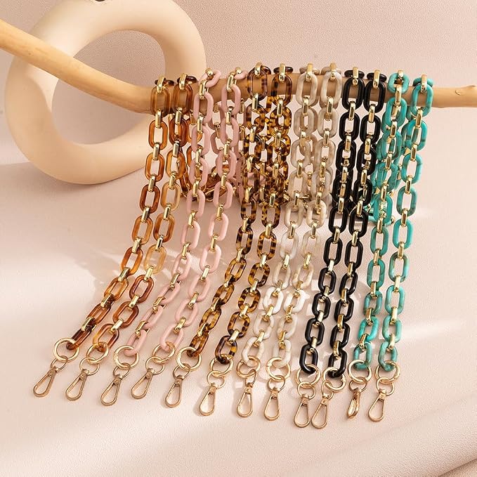 Phone Crossbody Chain Cell Phone Lanyard,Acrylic Shouder Strap Universal Cellphone Chain Strap with Tether Patches Compatible with Most Phones Bag Purse (T) - Image 4