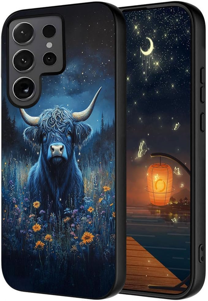 Designed for Galaxy S25 Ultra Phone Case,Slim Silicone Shockproof Protective Case for Galaxy S25 Ultra 6.8 inch,Cute Highland Cow by Unknown
