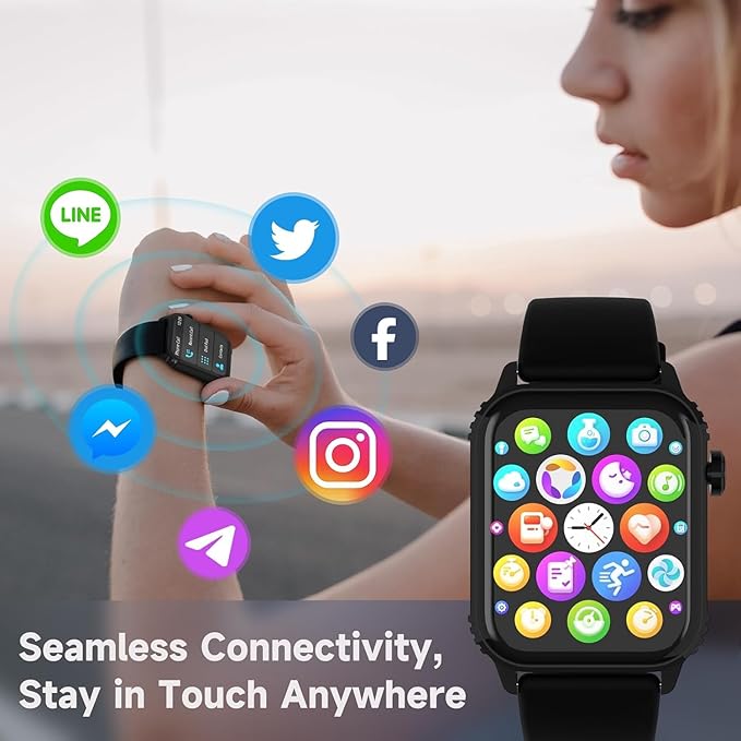Smart Watch for Men, 120 Sports Modes Smartwatch with 1.83" HD, Alexa Built-in, Heart Rate/Sleep Monitor, IP67 Waterproof, Bluetooth Call & Music Control Fitness Watch for iPhone/Android (Black) - Image 4