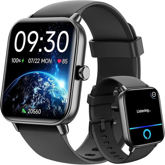Smart Watches for Men Women, 1.8" Screen Activity Tracker, Heart Rate/Sleep/SpO2 Monitor, Make/Answer Calls, IP68 Waterproof Smartwatch for iPhone & Android, 101+ Sport Modes Fitness Reloj Inteligente by GydomUSOfficial