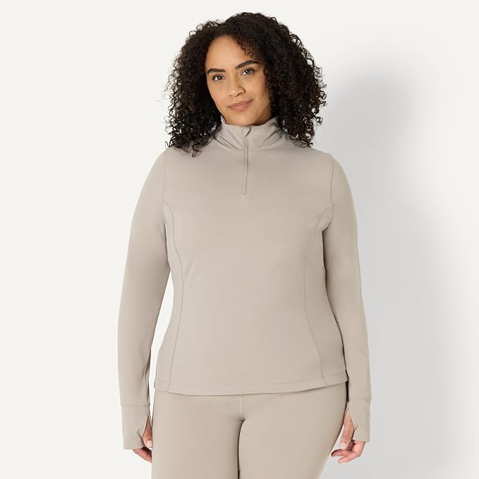 Amazon Essentials Women's Active FormFlex Buttery Soft Slim Fit Quarter Zip Long Sleeve Pullover Jacket - Image 6