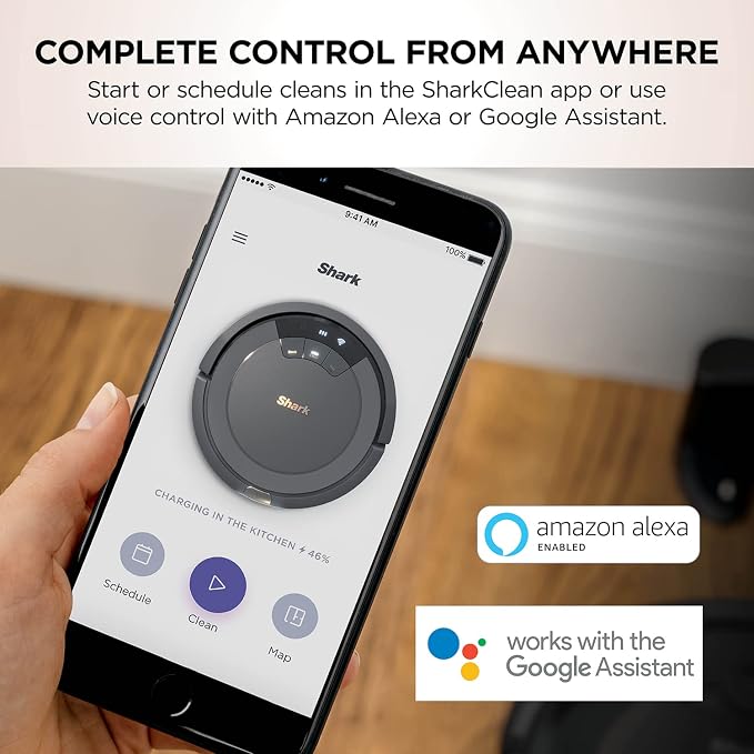 Shark ION Robot Vacuum, Tri-Brush System, Grey, AV753 | Tri-Brush System, Wi-Fi Connected, Works with Alexa & Google Assistant, 120-Min Runtime, Multi-Surface Cleaning - Image 4