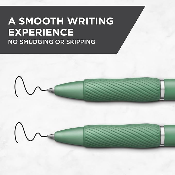 Sharpie S-Gel, Gel Pens, Medium Point (0.7mm), Forest Green Barrel, Black Ink, 12 Count - Image 3