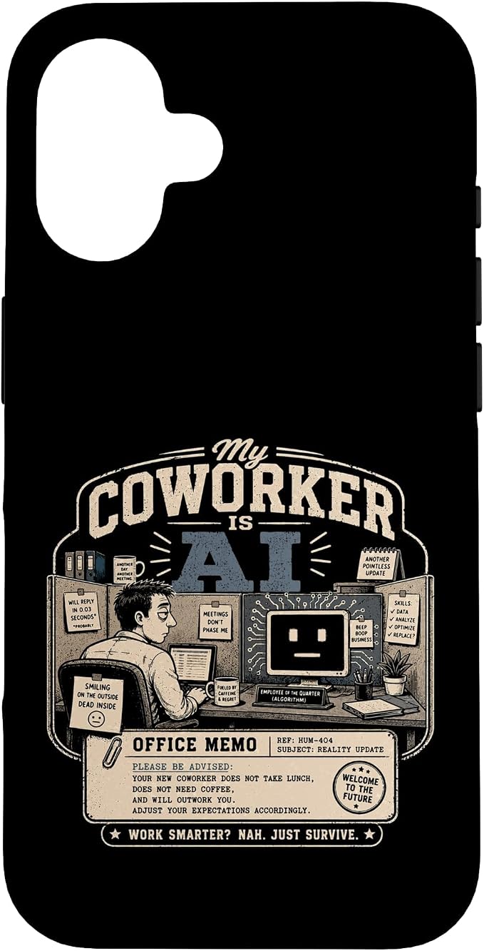 My Coworker is AI Office Humor Funny Workplace Replacement Case for iPhone 16 by Unknown