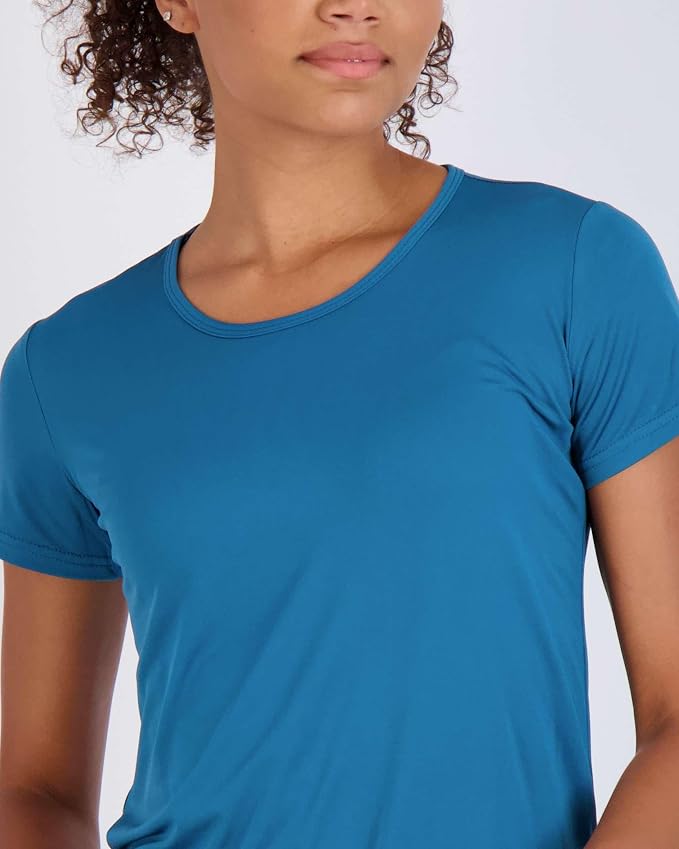 5 Pack Women's Dry Fit Short Sleeve Athletic Gym Workout Running Tops | Available in Plus Size, Exercise, Sports, Fitness, Quick Dry, Cooling, Moisture Wicking, Loose Basic Tees, Yoga, Pilates - Image 3