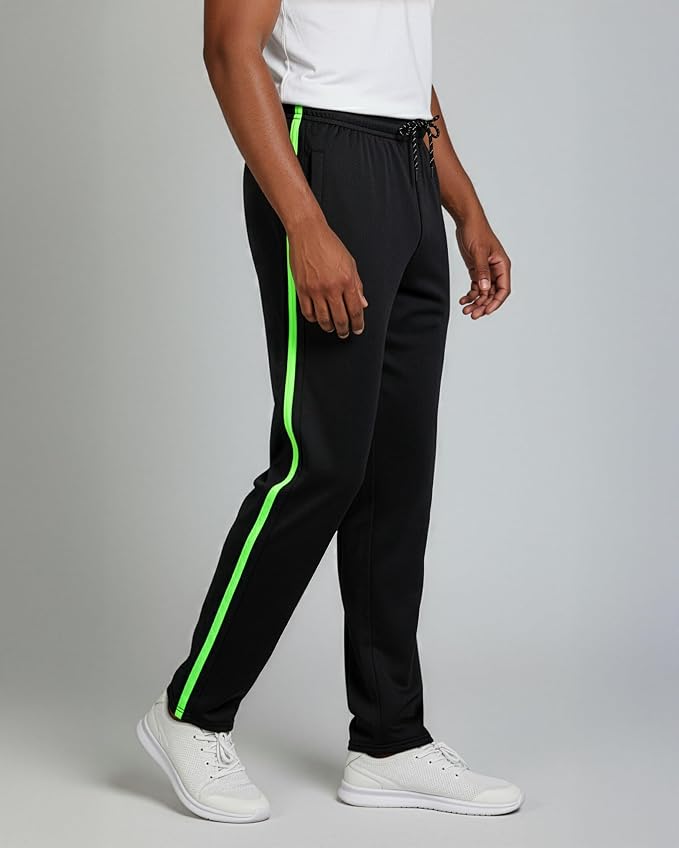 3 Pack Men's Mesh Open Bottom Sweatpants Active Athletic Workout Gym Pocket | Available in Big & Tall, Uncuffed, Elastic Waistband, Drawstring, Straight Leg, Running, Jogging, Exercise, Training, Sports - Image 8