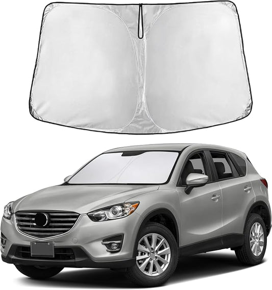 EcoNour Windshield Sunshade Compatible for Mazda CX-5 2013-2014 2015 2016, Sun Visor for Front Windshield & Window Sun Shade Cover, UV Heat Blocker & Protector, Car Accessories by EcoNour