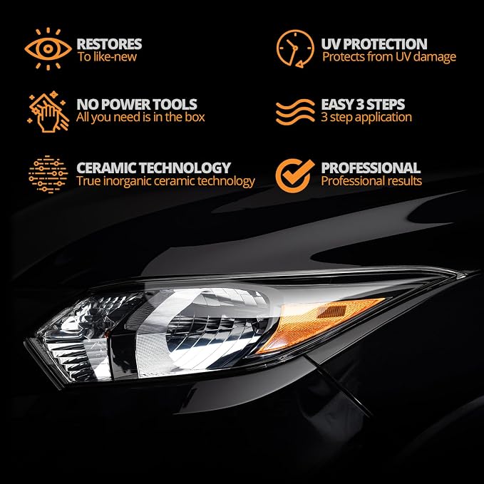 CERAKOTE® Ceramic Headlight Restoration Professional Detailer Pack (20 Ceramic Wipes) - Brings Headlights Back to Like New Condition - Step 3 Only (Pack of 2) - Image 5