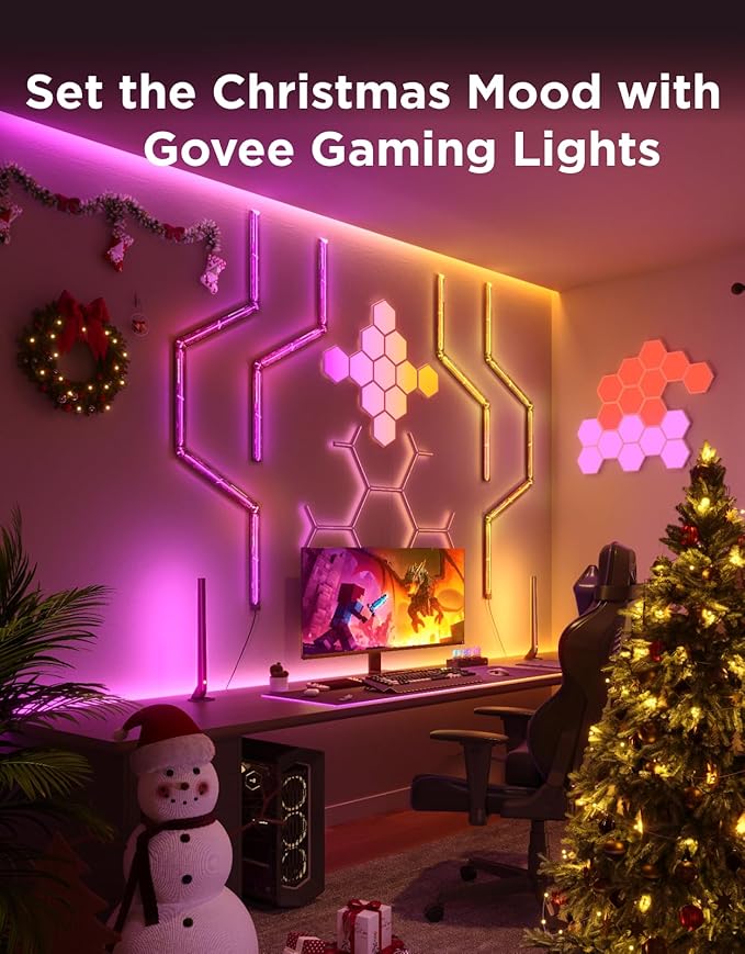 Govee RGBIC Gaming Light Bars H6047 with Smart Controller, Wi-Fi Smart LED | Gaming Lights with Music Modes and 60+ Scene Modes Built, Works with Alexa & Google Assistant, New Year Lights Decor - Image 2
