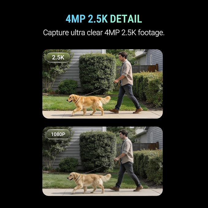 2.5K Window Security Camera – No Drill Anti-Glare, Free AI Human/Vehicle/Pet Detection, 5000mAh Battery & Wired, Indoor to Outdoor, Face Recognition, 24/7 Recording - Image 6