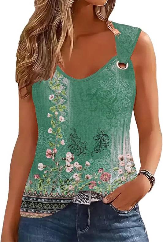 Disamer Womens Tank Tops 2026 Loose Fit Casual Summer Spaghetti Strap Trendy Spring Cute Lace Sleeveless T Shirts by Disamer